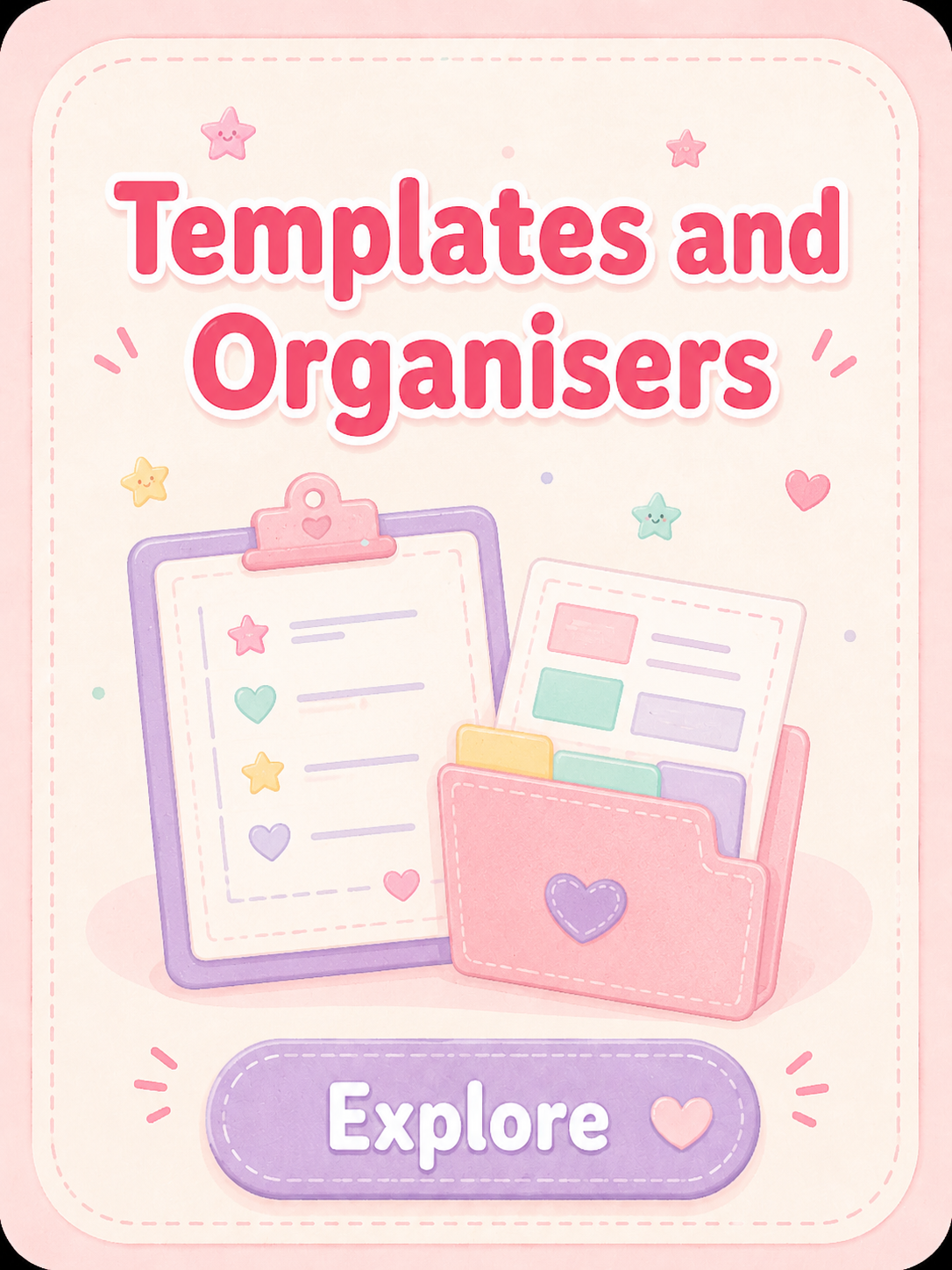 Templates and Organisers printable resource card