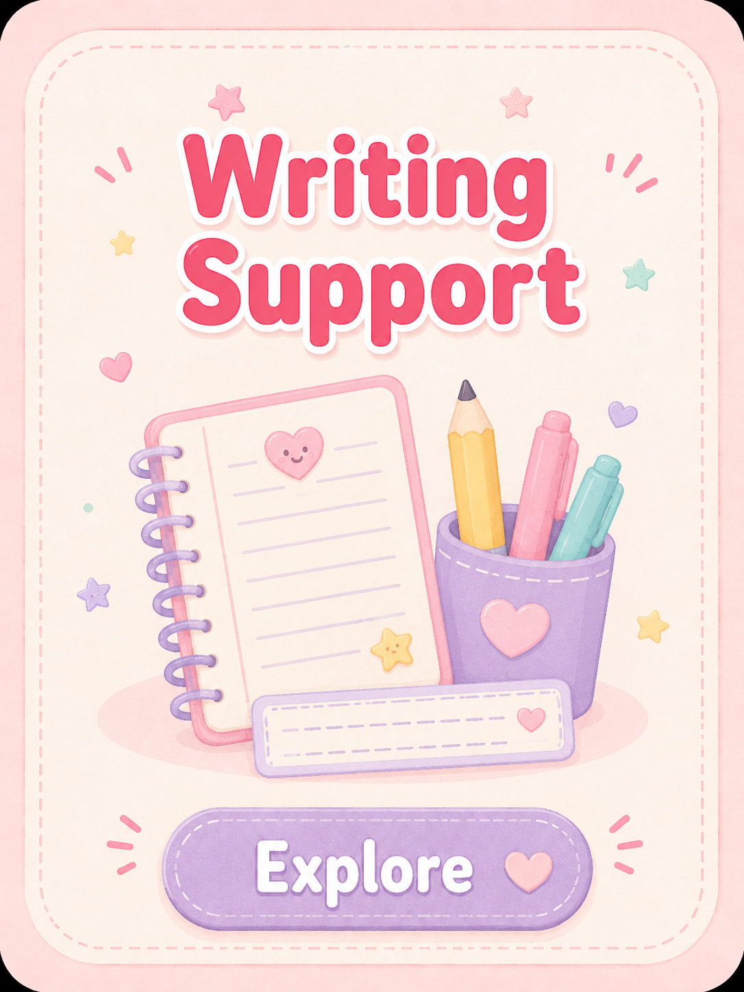 Writing Support printable resource card