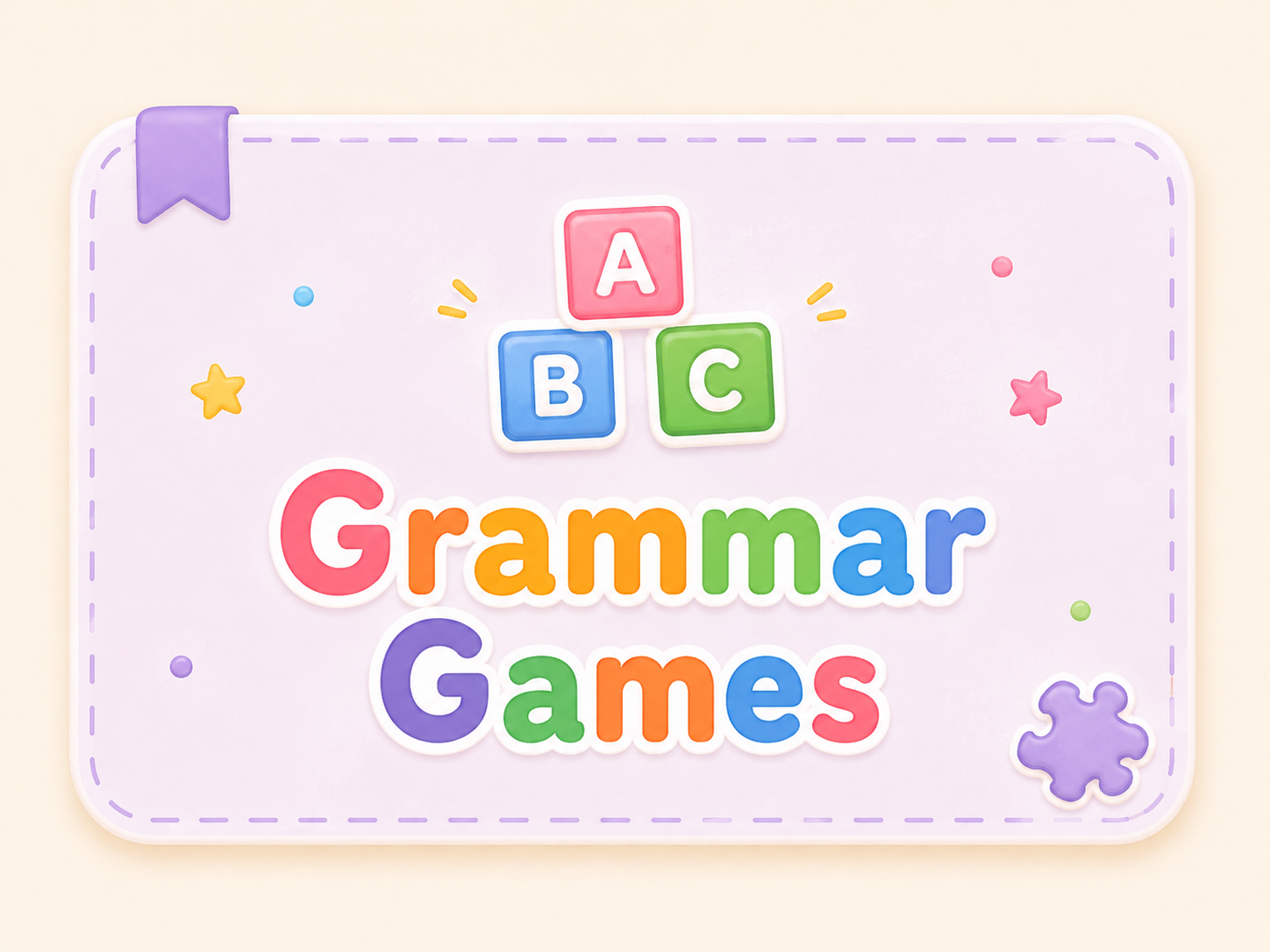 Grammar Games card