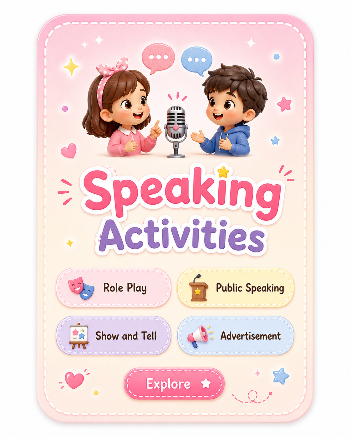 Speaking Activities card