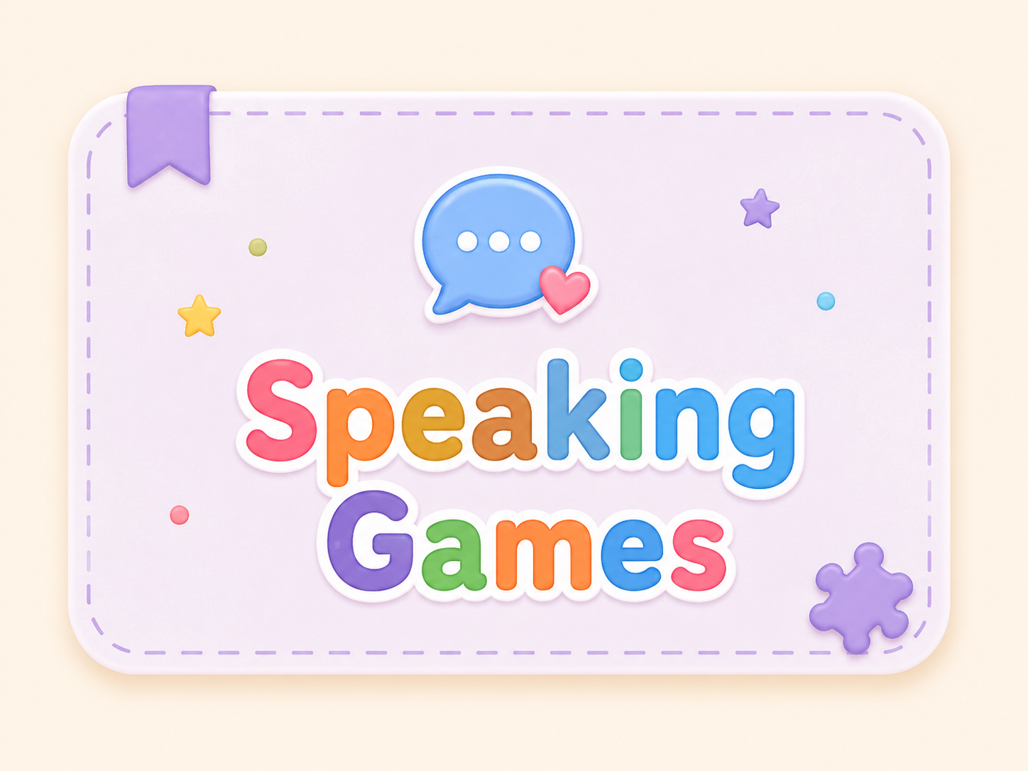 Speaking Games card